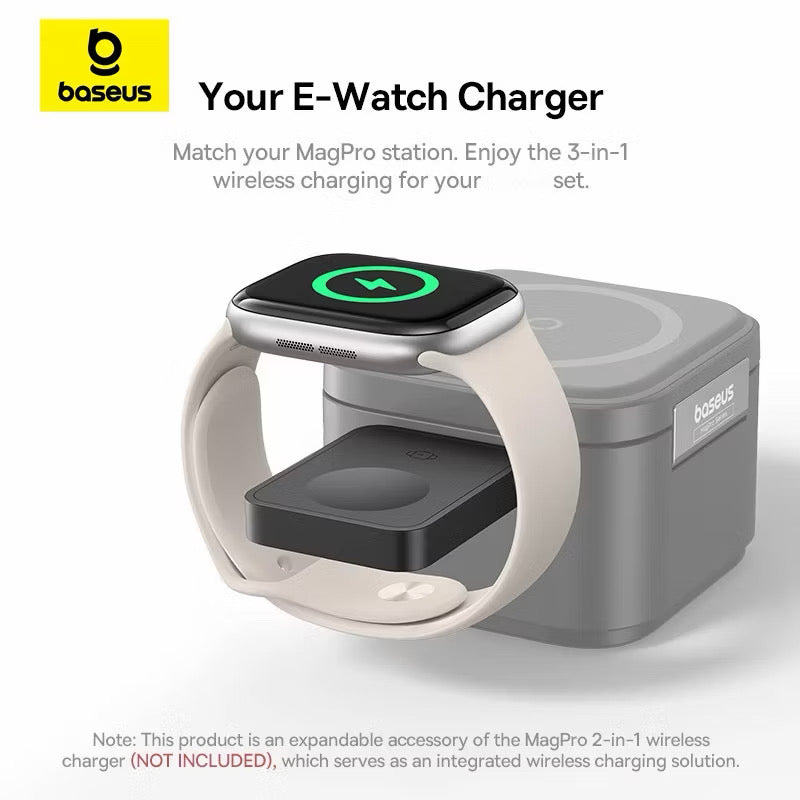 Carregador Magnético Baseus para Apple Watch – Ultra Slim, Rápido e Sem Fio