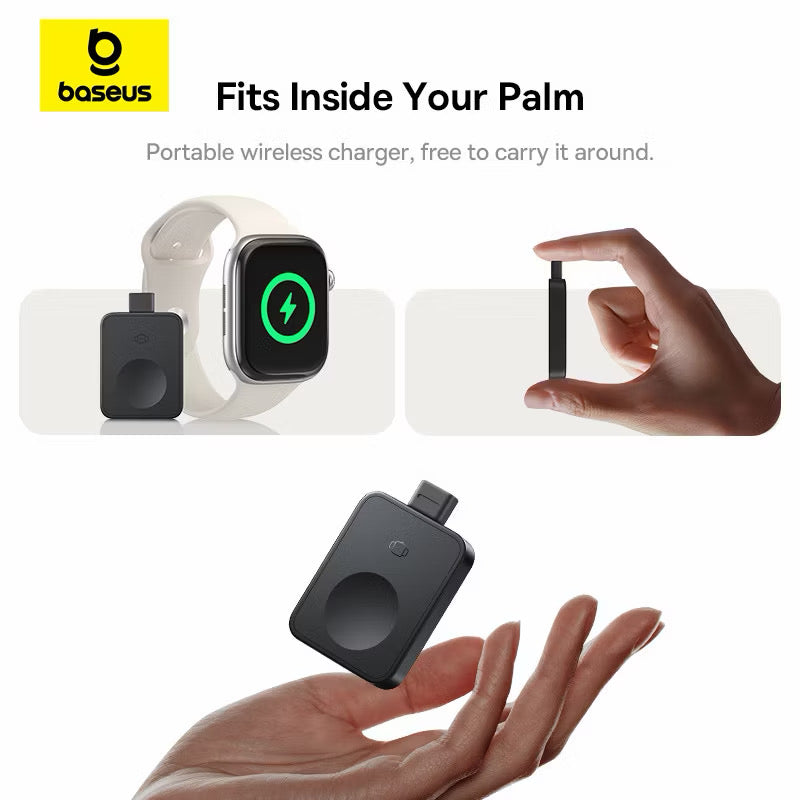 Carregador Magnético Baseus para Apple Watch – Ultra Slim, Rápido e Sem Fio